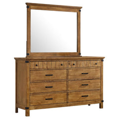 Brenner 8-drawer Dresser with Mirror Rustic Honey - 205263M