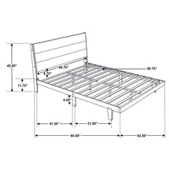 Mays Wood Queen Panel Bed Walnut - 215961Q