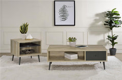 Welsh Square Engineered Wood Side End Table Antique Pine - 701037