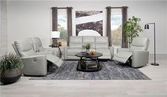 Greenfield Upholstered Power Reclining Loveseat Ivory - 610262P