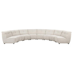 Charlotte 8-piece Upholstered Modular Sectional Sofa Ivory - 551300