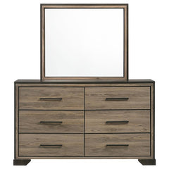 Baker 6-drawer Dresser with Mirror Light Taupe - 224463M