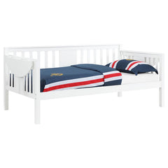 Bethany Wood Twin Daybed with Drop-down Tables White - 300837