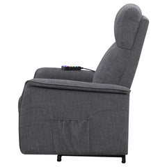 Herrera Upholstered Power Lift Massage Chair Charcoal - 609406P