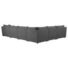 Sasha 6-Piece Upholstered Modular Sectional Barely Black - 551681-SET