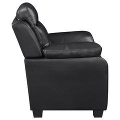 Finley Upholstered Padded Arm Tufted Sofa Black - 506551