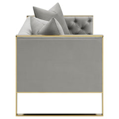 Eastbrook 2-piece Velvet Upholstered Tufted Sofa Set Grey - 509111-S2