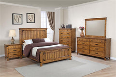 Brenner Wood Full Panel Bed Rustic Honey - 205261F