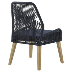Nakia Woven Rope Dining Chairs Dark Navy (Set of 2) - 110034