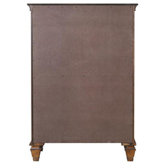 Franco 5-drawer Bedroom Chest Burnished Oak - 200975