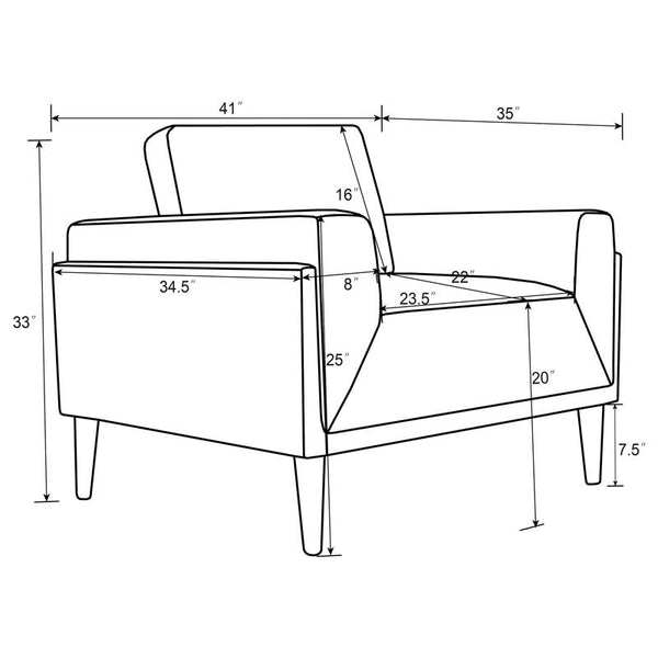 Rilynn 3-piece Upholstered Track Arm Sofa Set Grey - 509524-S3