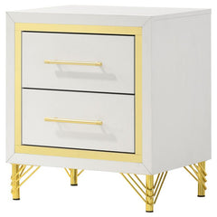 Lucia 2-drawer Nightstand White - 224732