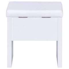 Harvey Vanity Set with Lift-Top Stool White - 300290