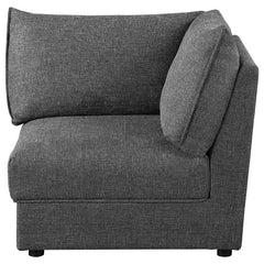 Sasha Upholstered Corner Chair Barely Black - 551682