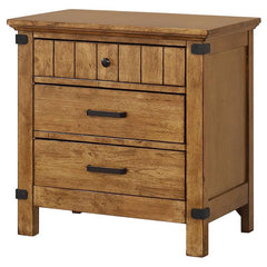 Brenner 3-drawer Night Stand Rustic Honey - 205262
