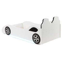 Cruiser Wood Twin LED Car Bed White - 400477