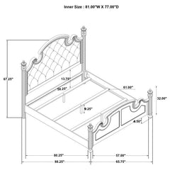 Celina Wood Queen Poster Bed Black - 224761Q