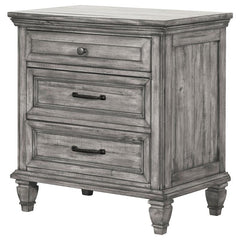 Avenue 3-drawer Nightstand Weathered Grey - 224032