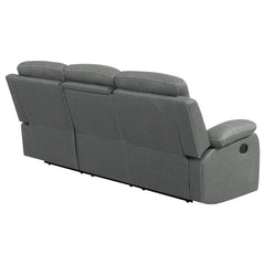 Nova Upholstered Padded Arm Reclining Sofa Dark Grey - 602531