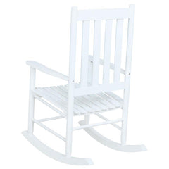 Annie Slat Back Solid Wood Rocking Chair White - 609455