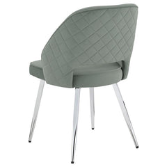 Hastings Upholstered Dining Chairs with Open Back (Set of 2) Grey and Chrome - 193742