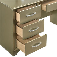 Beaumont 7-drawer Vanity Desk with Lighting Mirror Champagne - 205297