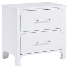 Anastasia 4-piece California King Bedroom Set Pearl White - 224751KW-S4