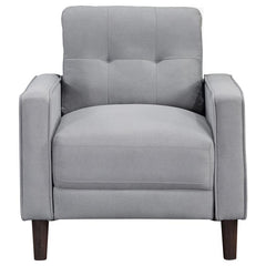 Bowen Upholstered Track Arm Tufted Accent Chair Grey - 506783