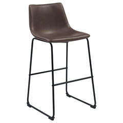 Michelle Armless Bar Stools Two-tone Brown and Black (Set of 2) - 102536
