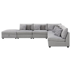 Cambria 6-piece Upholstered Modular Sectional Sofa Grey - 551511-S6A
