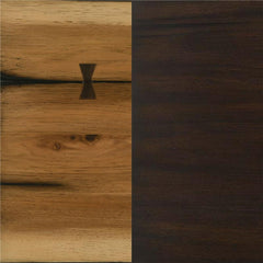 Bexley Live Edge Trestle Dining Table Natural Honey and Espresso - 110331