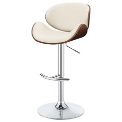 Harris Adjustable Bar Stool Ecru and Chrome - 130505
