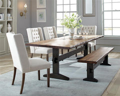 Bexley Tufted Side Chairs Dark Brown and Beige (Set of 2) - 105143