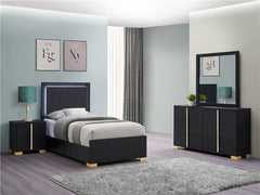 Marceline 4-piece Twin Bedroom Set Black - 222831T-S4