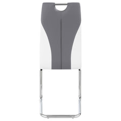 Brooklyn Upholstered Side Chairs with S-frame (Set of 4) Grey and White - 193812