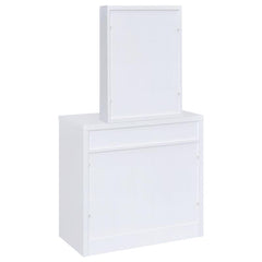 Harvey Vanity Set with Lift-Top Stool White - 300290
