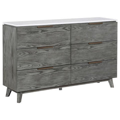 Nathan 4-piece Eastern King Bedroom Set Grey - 224601KE-S4