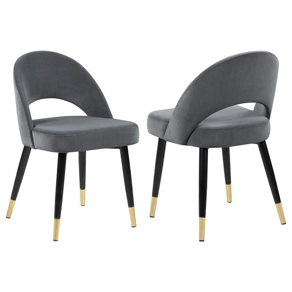 Lindsey Arched Back Upholstered Side Chairs Grey (Set of 2) - 192542