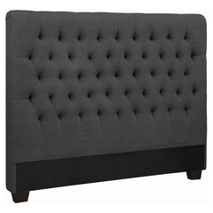 Chloe Upholstered California King Panel Headboard Charcoal - 300529KWB1