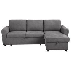 Samantha Upholstered Storage Sleeper Sectional Sofa Grey - 511088