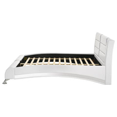 Jeremaine Upholstered California King Sleigh Bed White - 300345KW