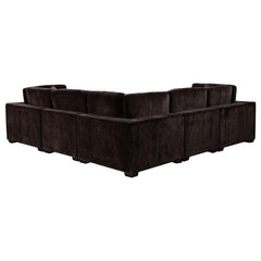 Lakeview 5-piece Upholstered Modular Sectional Chocolate - 551464-SETB