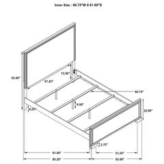 Baker Wood Queen Panel Bed Light Taupe - 224461Q