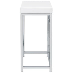 Jackson 5-piece Multipurpose Counter Height Table Set White and Chrome - 182715