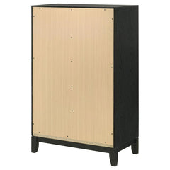 Valencia 5-drawer Bedroom Chest Black - 223045
