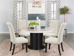 Alana Tufted Back Upholstered Side Chairs Beige (Set of 2) - 190162