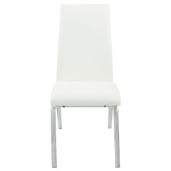 Bishop Upholstered Side Chairs White and Chrome (Set of 2) - 121572