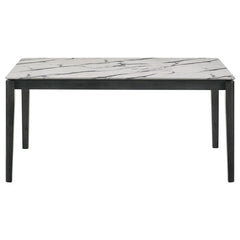 Stevie 5-piece Rectangular Dining Set White and Black - 115111WG-S5