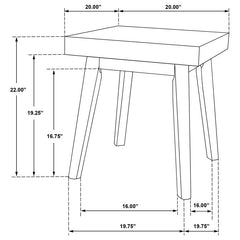 Westerly Square Wood Side End Table Walnut Brown - 707797