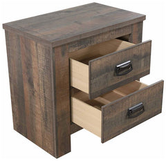 Frederick 2-drawer Nightstand Weathered Oak - 222962